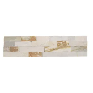 Stone Wall Slate Natural Product Bisque Structured Panel (Pkt5) by null, a Marble Look Tiles for sale on Style Sourcebook
