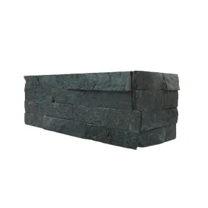 Stone Wall Quartz Natural Product Black Structured Corner (Pkt5) by null, a Marble Look Tiles for sale on Style Sourcebook