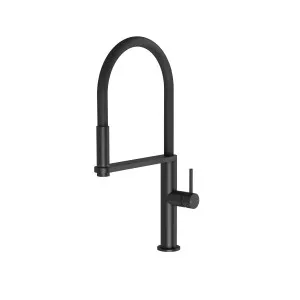 Blix Flexible Hose Sink Mixer 210 Round Matte Black by null, a Kitchen Taps & Mixers for sale on Style Sourcebook