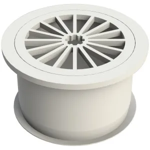 Art Round Floor Grate PVC 120x100mm White by null, a Shower Grates & Drains for sale on Style Sourcebook