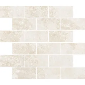 Pompeii Travertine Brick Avorio Silk Tumbled Edge Mosaic Tile by null, a Mosaic Tiles for sale on Style Sourcebook