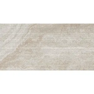Pompeii Travertine Carved Crema Embossed Matt Tile by null, a Porcelain Tiles for sale on Style Sourcebook