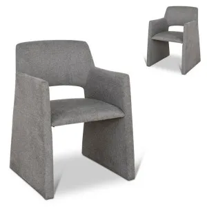 Set of 2 - Marko Fabric Dining Chair - Spec Smoke Grey by Interior Secrets - AfterPay Available by Interior Secrets, a Dining Chairs for sale on Style Sourcebook
