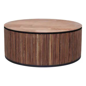 Monaco Round Coffee Table 120cm in Reclaimed Teak by OZ Design, a Coffee Table for sale on Style Sourcebook