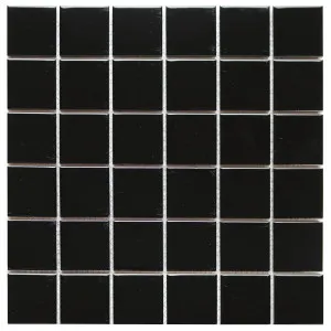 Swimmer Black Gloss Mosaic Tile by null, a Mosaic Tiles for sale on Style Sourcebook