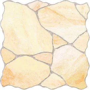 Step Sandstone CrazyPave Beige Embossed Textured Tile by null, a Porcelain Tiles for sale on Style Sourcebook