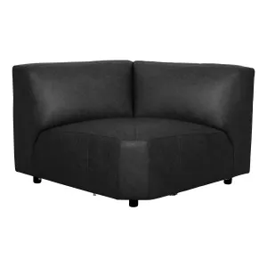 Harry Sofa Corner in Urbane Leather Black by OZ Design, a Sofas for sale on Style Sourcebook