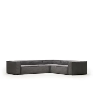 Blok 5 seater corner sofa in grey wide seam corduroy, 320 x 290 / 290 x 320 cm by null, a Sofas for sale on Style Sourcebook