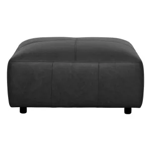 Harry Ottoman in Urbane Leather Black by OZ Design, a Ottomans for sale on Style Sourcebook