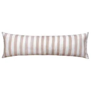 Ziggy Striped Nude Long Lumbar Linen Cushion - 90X30cm by Urban Road, a Cushions, Decorative Pillows for sale on Style Sourcebook