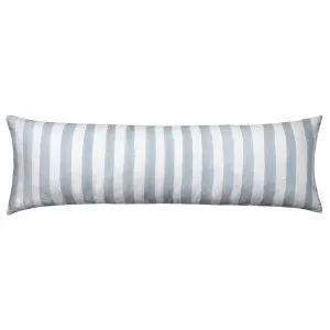 Ziggy Striped Blue Long Lumbar Linen Cushion - 90X30cm by Urban Road, a Cushions, Decorative Pillows for sale on Style Sourcebook