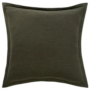 Blair Khaki Green Linen Cushion - 50x50cm by Urban Road, a Cushions, Decorative Pillows for sale on Style Sourcebook
