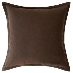 Blair Chocolate Linen Cushion - 50x50cm by Urban Road, a Cushions, Decorative Pillows for sale on Style Sourcebook