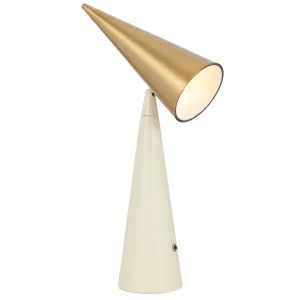 Telbix Jibara Table Lamp Beige and Brass by Telbix, a Table & Bedside Lamps for sale on Style Sourcebook