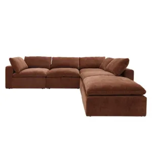 Cloud Deep Muse Rust Modular Sofa - 5 Piece by null, a Sofas for sale on Style Sourcebook