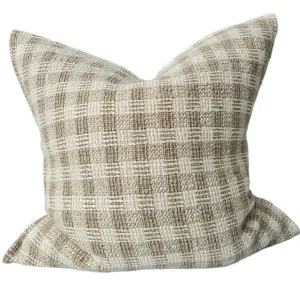 Détente Hand-loomed Rustic Texture Pure French Linen 55cm square - Plaid Natural by null, a Cushions, Decorative Pillows for sale on Style Sourcebook