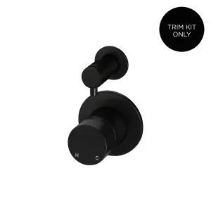 Round Wall/Shower Diverter Mixer Pinless HandleTrim Kit Matte Black by null, a Shower Heads & Mixers for sale on Style Sourcebook