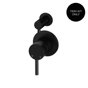 Round Wall/Shower Diverter Mixer Trim Kit Matte Black by null, a Shower Heads & Mixers for sale on Style Sourcebook