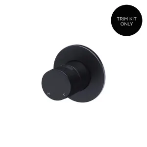 Round Wall/Shower Mixer Pinless HandleTrim Kit Mattle Black by null, a Shower Heads & Mixers for sale on Style Sourcebook