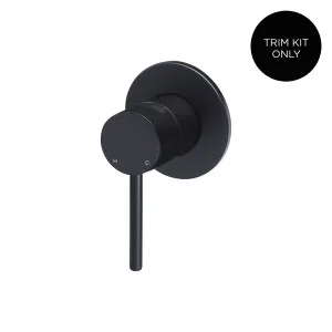 Round Wall/Shower Mixer Trim Kit Matte Black by null, a Shower Heads & Mixers for sale on Style Sourcebook