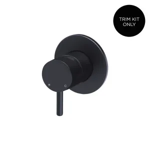 Round Wall/Shower Mixer Short Pin Trim Kit Matte Black by null, a Shower Heads & Mixers for sale on Style Sourcebook