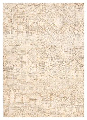 Jordan Mustard and Beige Geometric Modern Rug by Miss Amara, a Contemporary Rugs for sale on Style Sourcebook