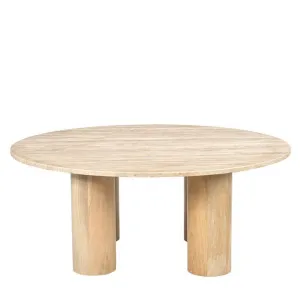 Adara Travertine & Mango Wood Coffee Table by null, a Coffee Table for sale on Style Sourcebook