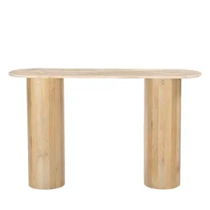 Adara Travertine & Mango Wood Console Table by null, a Console Table for sale on Style Sourcebook