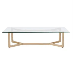 Geo Glass Coffee Table - Natural Oak by null, a Coffee Table for sale on Style Sourcebook