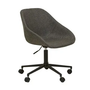 Cooper Office Chair - Woven Charcoal - Black by null, a Chairs for sale on Style Sourcebook