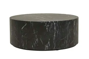 Elle Round Block Coffee Table - Matt Black Marble by null, a Coffee Table for sale on Style Sourcebook