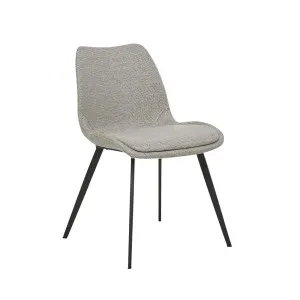 Isaac Dining Chair - Woven Putty - Black Metal by null, a Chairs for sale on Style Sourcebook