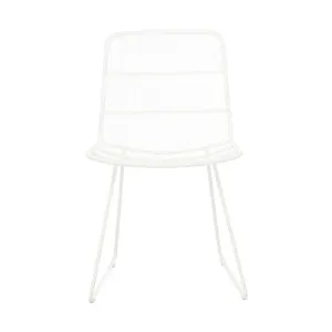 Granada Sleigh Dining Chair - White by null, a Outdoor Chairs for sale on Style Sourcebook