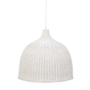 Aubrey Woven Pendant - White by null, a Pendant Lighting for sale on Style Sourcebook