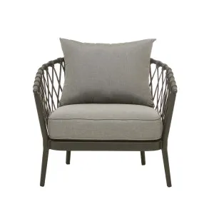 Maui 1 Seater Sofa - Shadow Grey - Black by null, a Outdoor Chairs for sale on Style Sourcebook