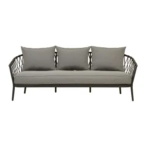 Maui 3 Seater Sofa - Shadow Grey - Black by null, a Outdoor Sofas for sale on Style Sourcebook