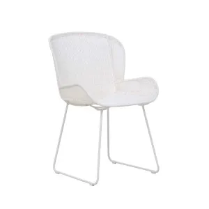 Granada Butterfly Closed Weave Dining Chair - White - White by null, a Outdoor Chairs for sale on Style Sourcebook