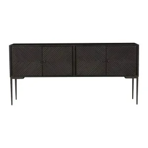 Finsbury Geo Buffet - Matt Black - Pewter by null, a Sideboards, Buffets & Trolleys for sale on Style Sourcebook