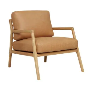 Sketch Nysse Occasional Chair - Camel Leather - Light Oak by null, a Chairs for sale on Style Sourcebook