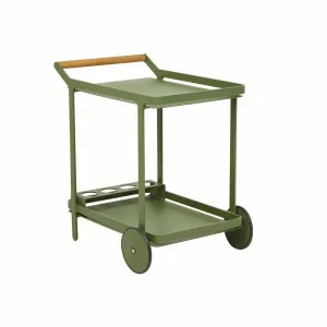 Lagoon Bar Trolley - Khaki Powdercoat by null, a Sideboards, Buffets & Trolleys for sale on Style Sourcebook