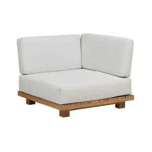 Haven 2 Seater Left Arm Sofa - Snow - Natural Teak by null, a Outdoor Sofas for sale on Style Sourcebook