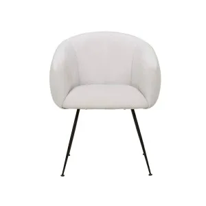 Isabella Dining Arm Chair - Soft Grey Velvet - Black by null, a Chairs for sale on Style Sourcebook