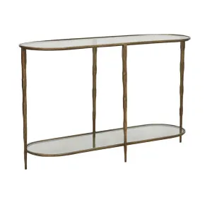 Amelie Oval Console - Antique Brass by null, a Console Table for sale on Style Sourcebook