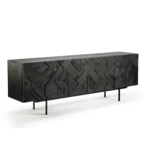 Ethnicraft Graphic 4 Door Buffet - Black by null, a Sideboards, Buffets & Trolleys for sale on Style Sourcebook