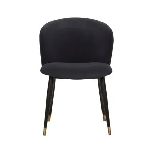 Sara Dining Chair - Onyx Velvet - Black by null, a Chairs for sale on Style Sourcebook
