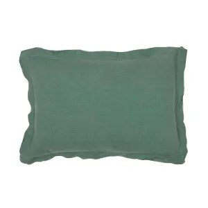 Lottie Linen 50x35cm Cushion - Kale Green Linen by null, a Cushions, Decorative Pillows for sale on Style Sourcebook