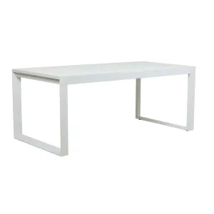 Pier Sleigh Slatted Extension Dining Table - White by null, a Tables for sale on Style Sourcebook