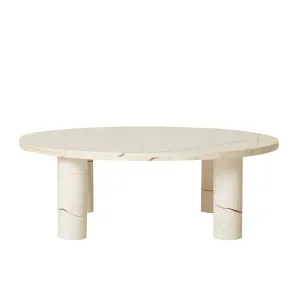 Amara Round Leg Coffee Table - Brown Vein Marble by null, a Coffee Table for sale on Style Sourcebook