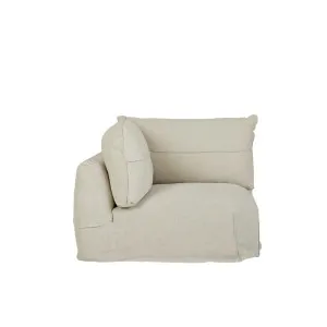 Cove Seamed 1 Seater Corner Sofa - Shell Linen by null, a Sofas for sale on Style Sourcebook