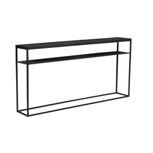 Elle Slim Console - Matt Black Marble - Black by null, a Console Table for sale on Style Sourcebook